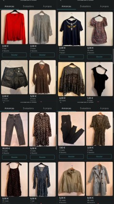 Lot de plus que 40 vêtements